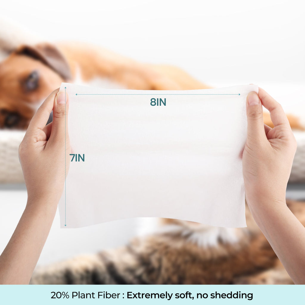 Coconut Oil Vanilla Extract Fragrance Free Alcohol-Free Pet Cleaning Wipes